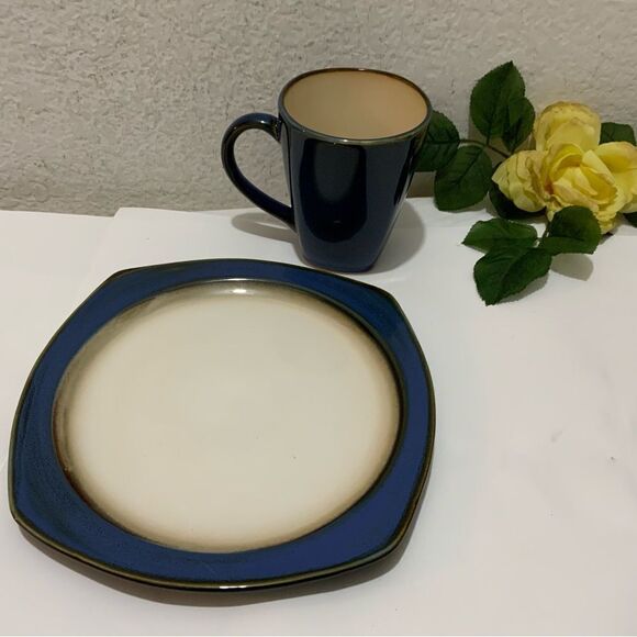 SET 2 Home Trends penumbra 1 salad Plates 8 3/4”  1 mug 4 5/8” Disconti… - Picture 5 of 10